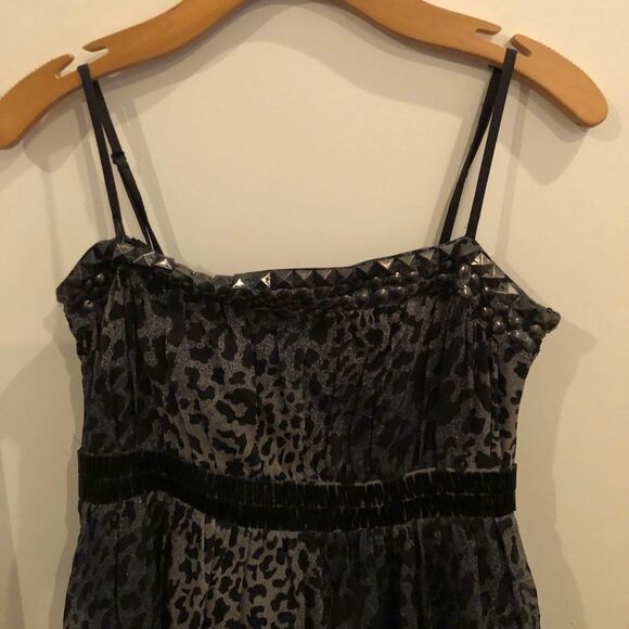 Cheetah print multi shoulder chiffon dress - Picture 8 of 13